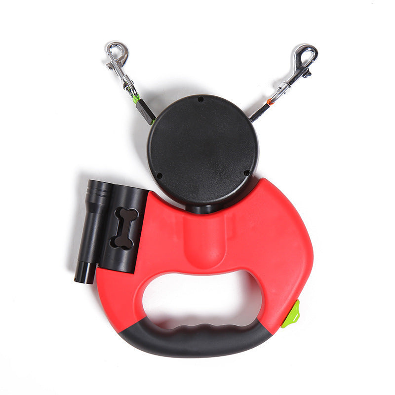 Retractable Reflective Dog Leash for Small Breeds with 360-Degree Swivel and Integrated Lights