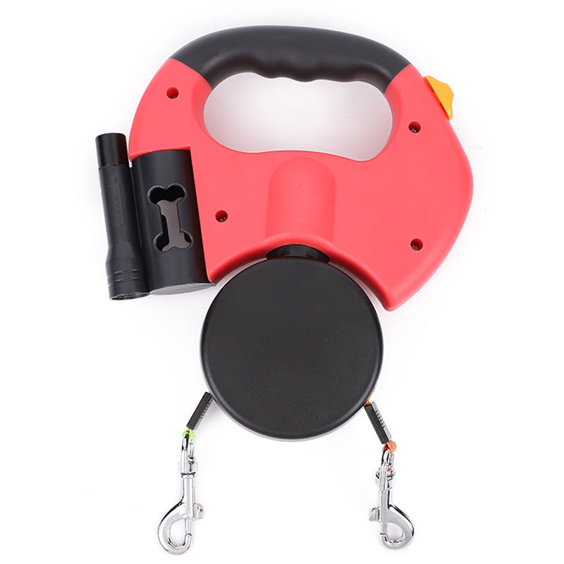 Retractable Reflective Dog Leash for Small Breeds with 360-Degree Swivel and Integrated Lights